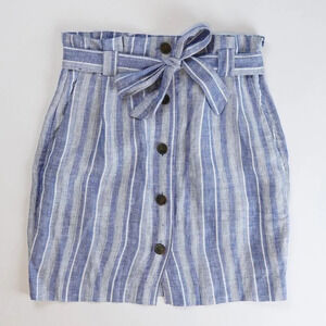 H&M Linen Paper Bag Skirt